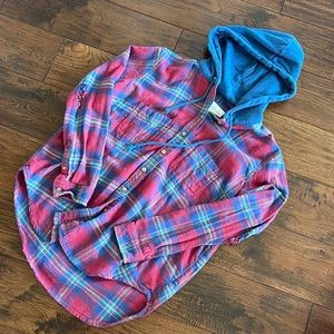 AMERICAN EAGLE hooded light-weight shacket